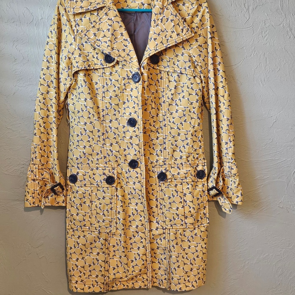 Steve Madden Mustard Yellow Belted Button-Down Trench Coat